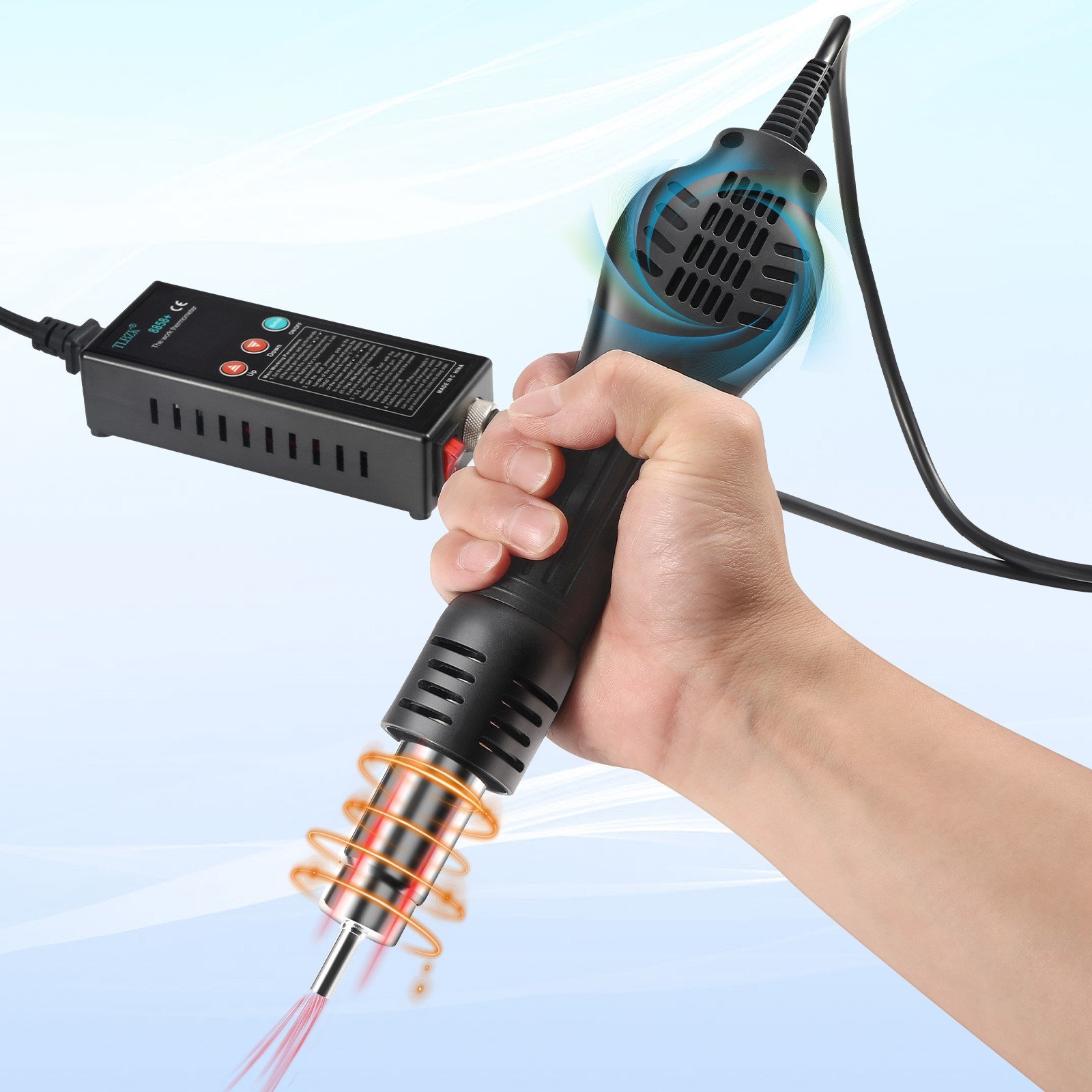 Hot Air Soldering Station SMD Welder Rework Digital Display Heat Gun
