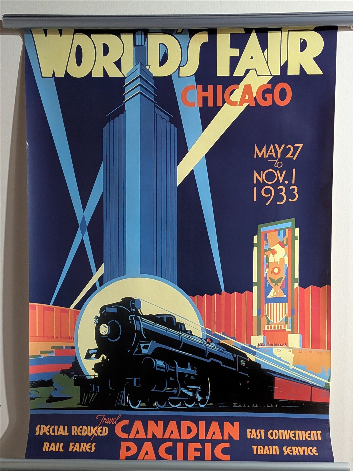 Canadian Pacific Chicago World's Fair 1933 Poster 24x36" 1998
