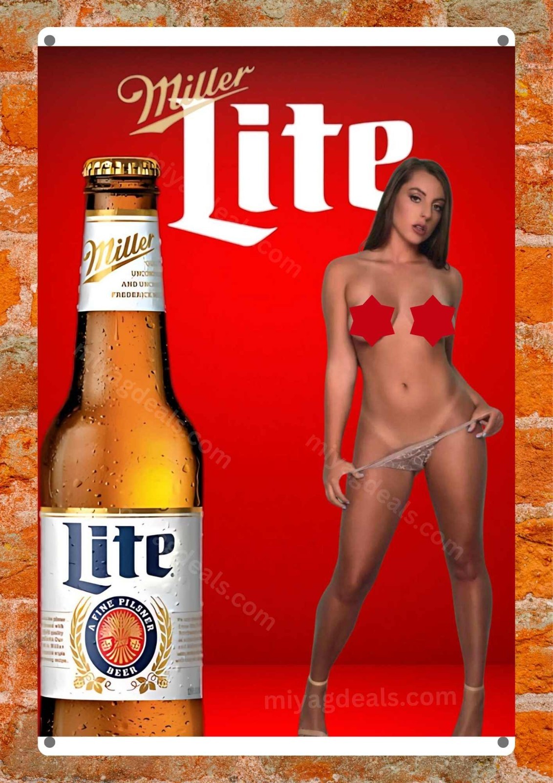 Miller Lite Beer Carrie Underwood Metal Sign Man Cave Bar Pub Decor Read Des