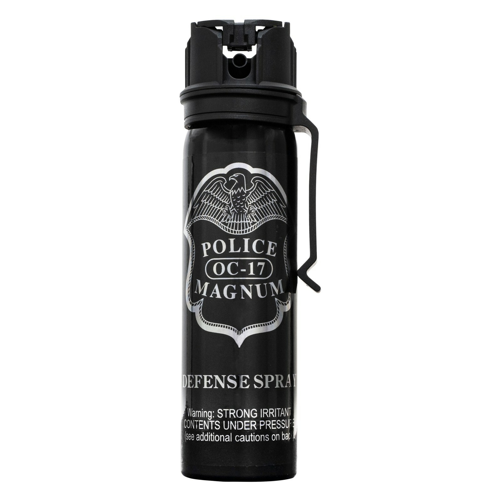 3 POLICE MAGNUM Pepper Spray Self Defense Security 4oz Flip Top Belt Clip Fogger