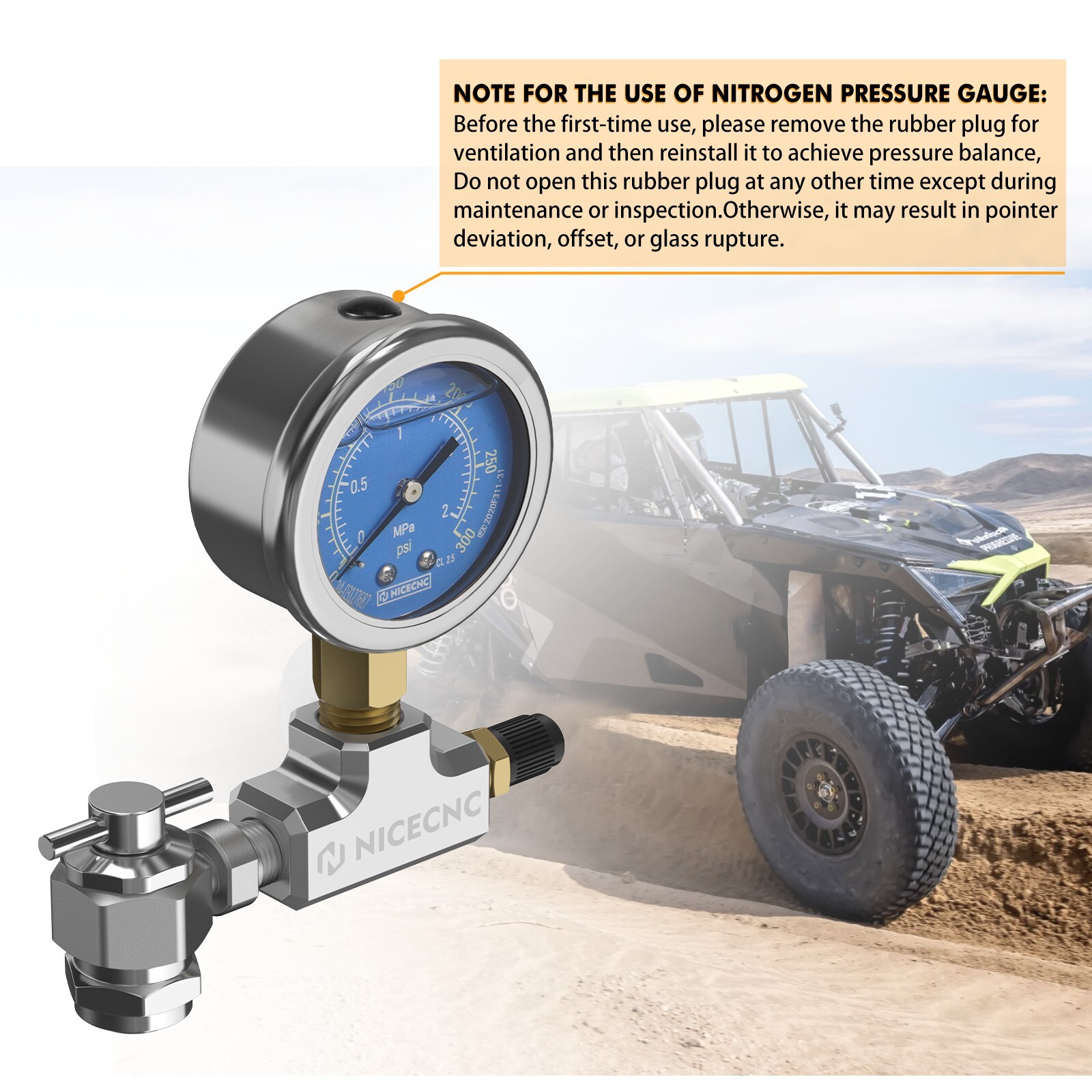 Universal Nitrogen Filling Tool Nitrogen Regulator Kit 600 PSI No Loss Chuck