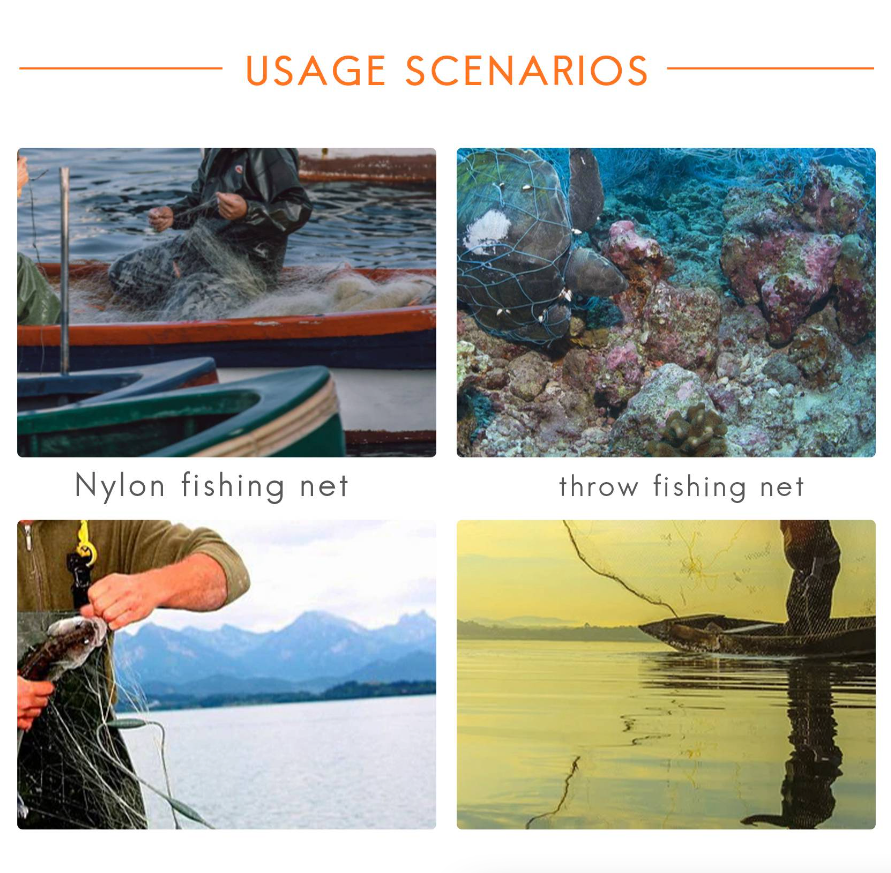 Heavy Duty Fishing Cast Net Bait Easy Throw Hand Cast Strong Tire Trap Line Mesh