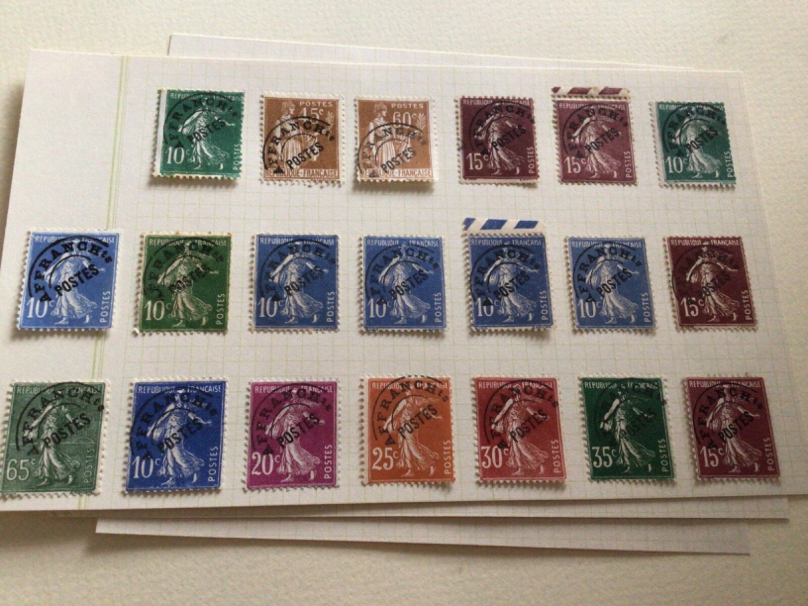 France pre cancel  stamps collection on part pages A18947