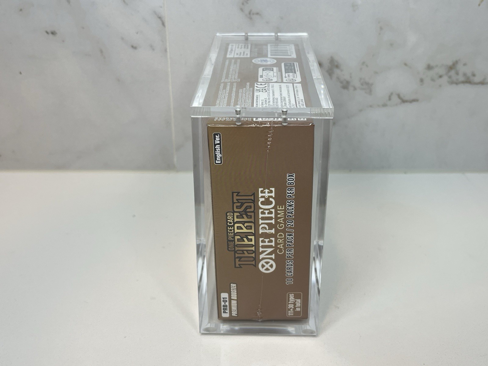 One Piece PRB-01 Booster Box Acrylic Case Protector-High Quality Magnetic Lid.