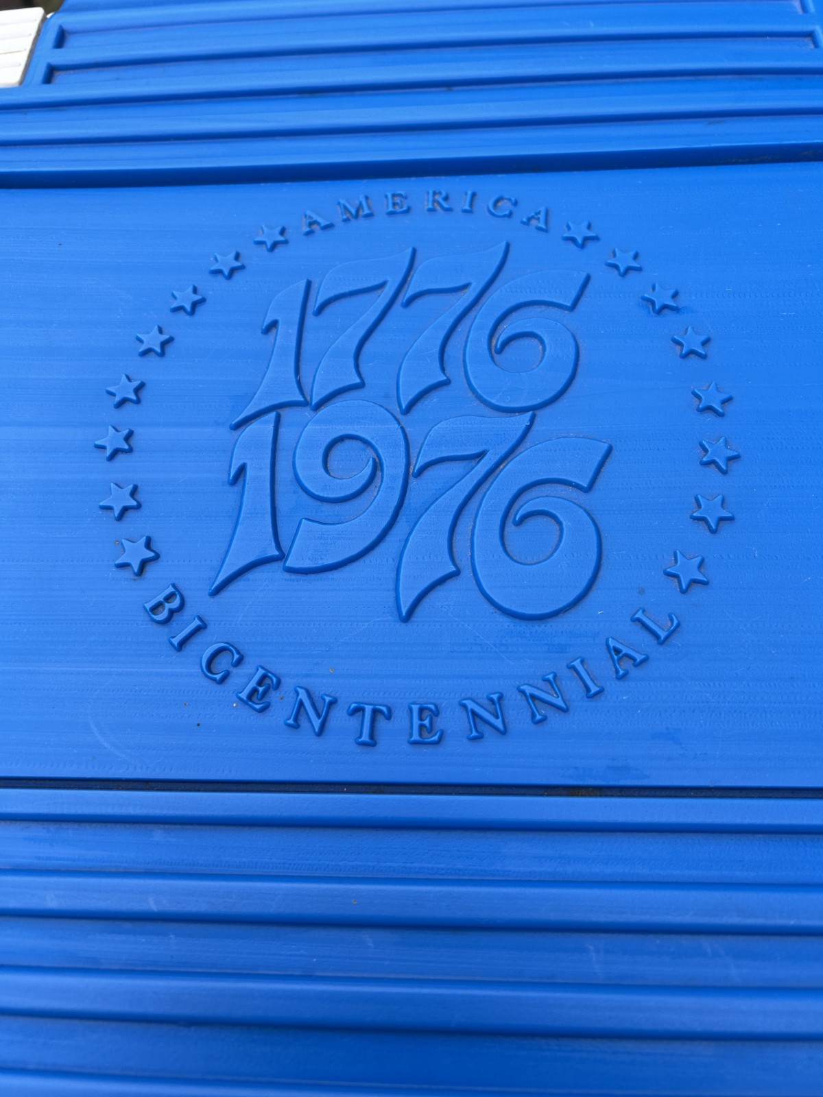 Vintage 1776-1976 Bicentennial Red Blue Cooler Patriotic USA Holiday Camping