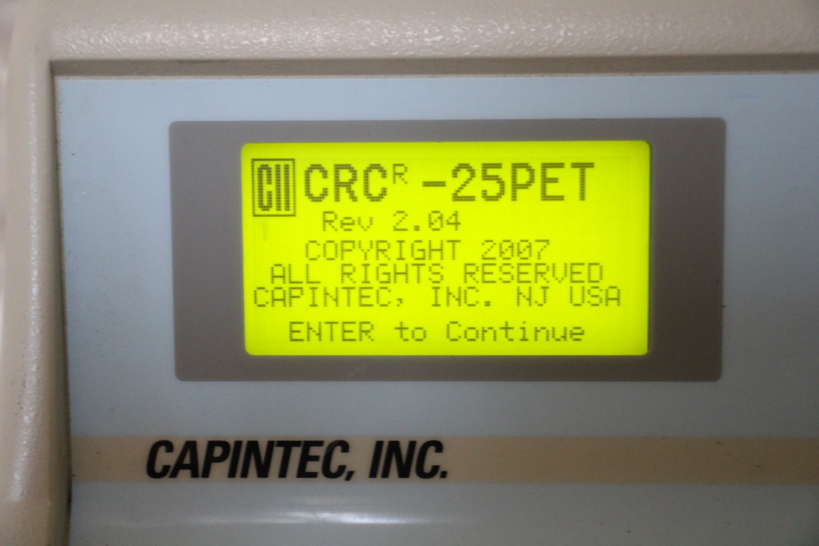 Capintec CRC-25PET Radioisotope Dose Calibrator CRC-25 PET w/CORD