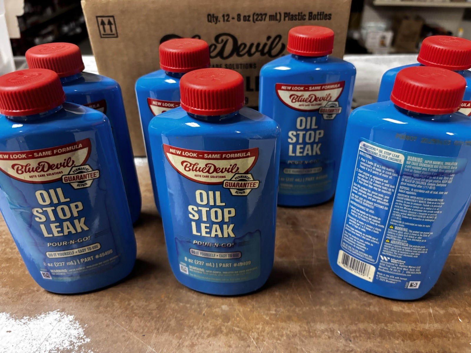 Blue Devil Oil Stop Leak #49499 - 8 oz. For gas or diesel  Seals Bad. SOLD EACH