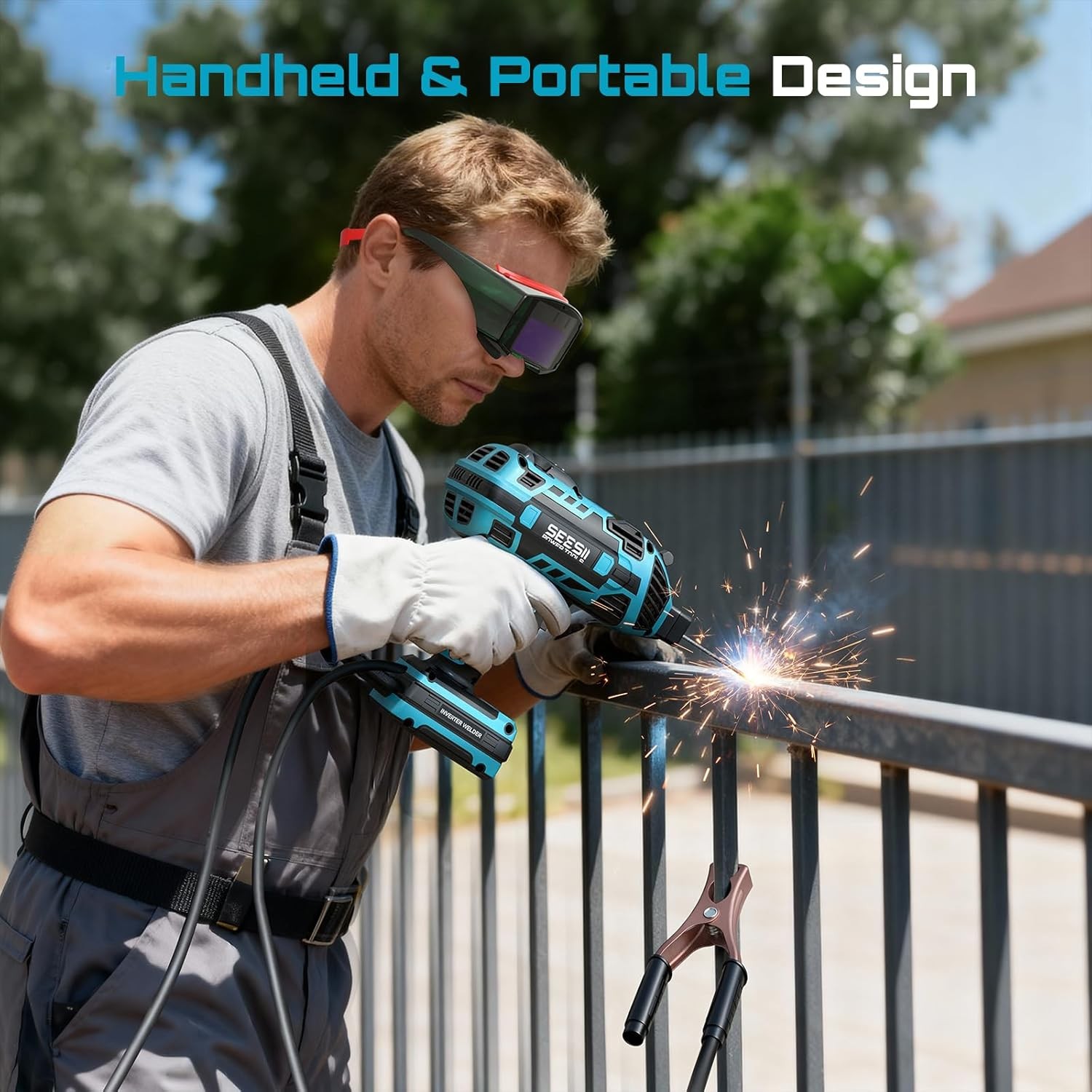 Seesii 110V Welding Machine 120Amp Portable ARC Welder Gun Hand Held Welder