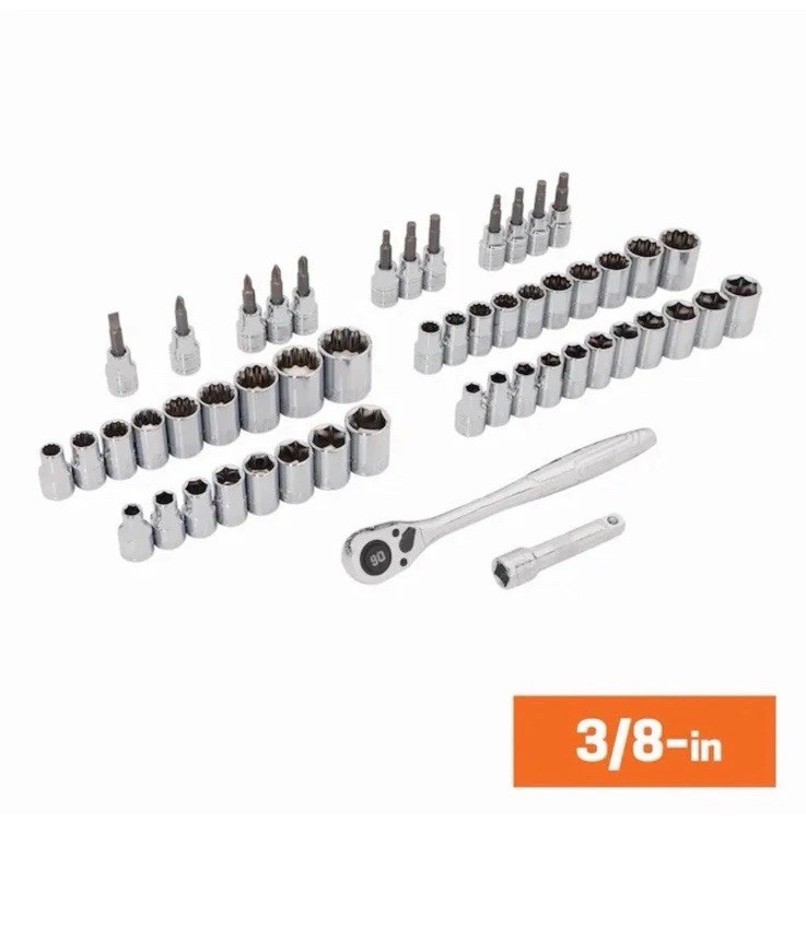 Kobalt 297-Piece Standard & Metric Polished Chrome Mechanics Tool Set with CASE