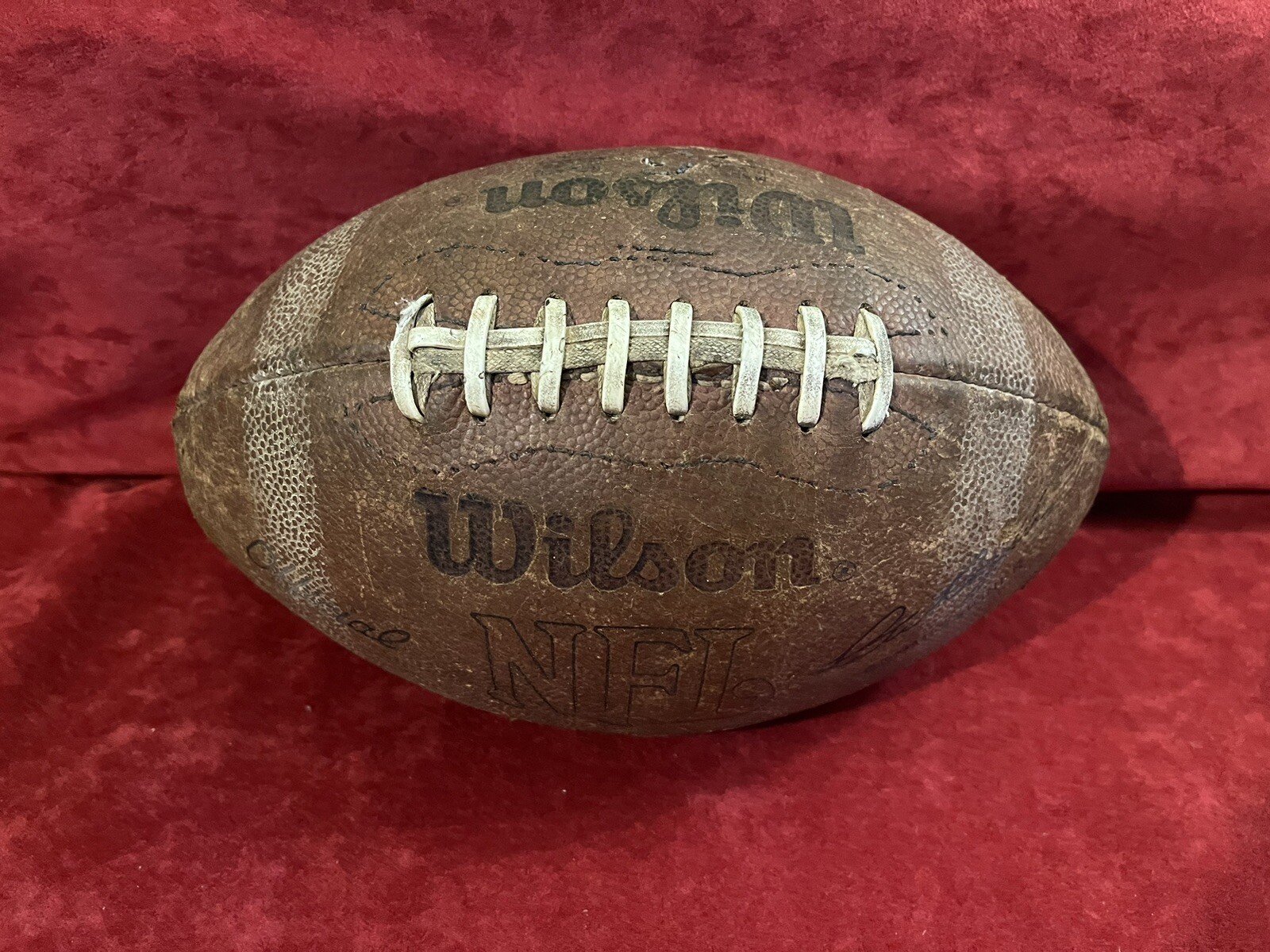 RARE 1970s Pete Rozelle NFL Football Wilson Leather - Marked “Blem” Must See
