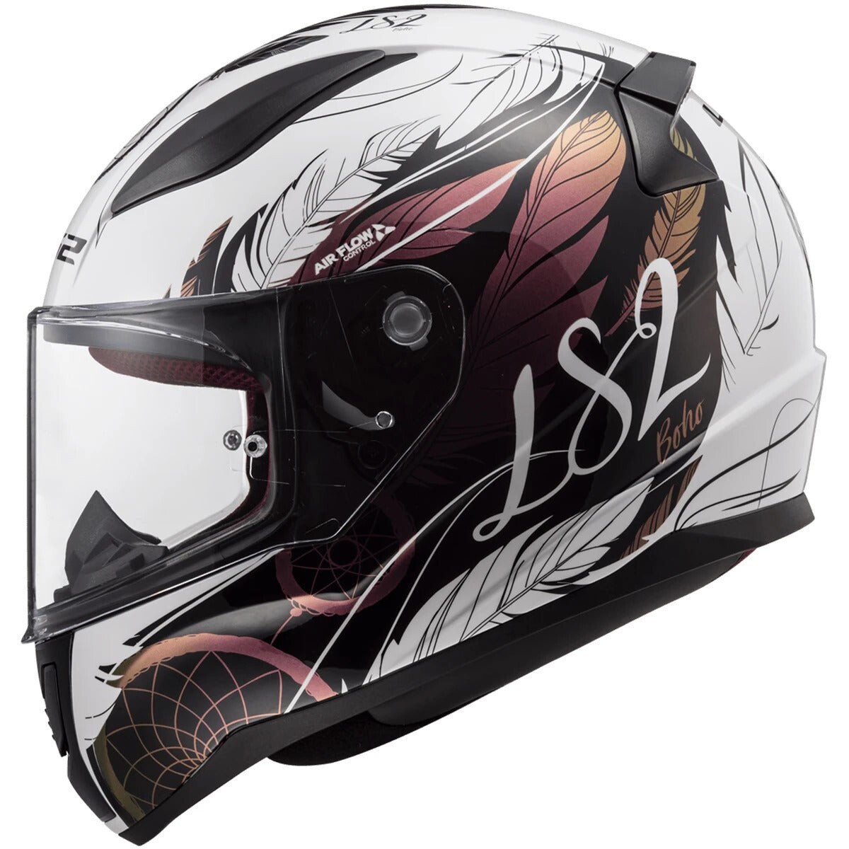 LS2 Rapid Full Face Motorcycle Helmet Solid Dream Catcher Chameleon/White 2XL