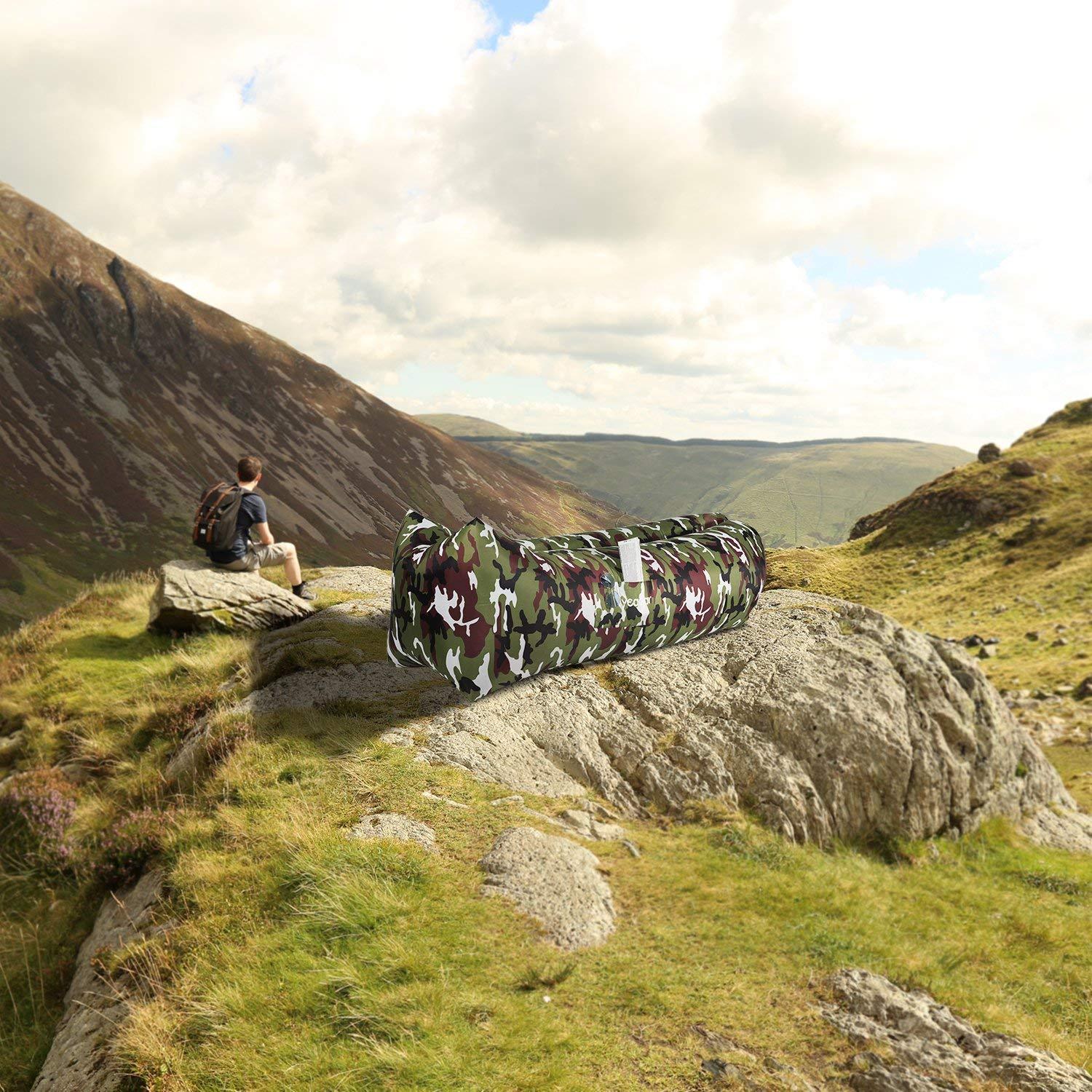 yeacar Inflatable Lounger Air Sofa Portable Waterproof Indoor or Outdoor Infl...