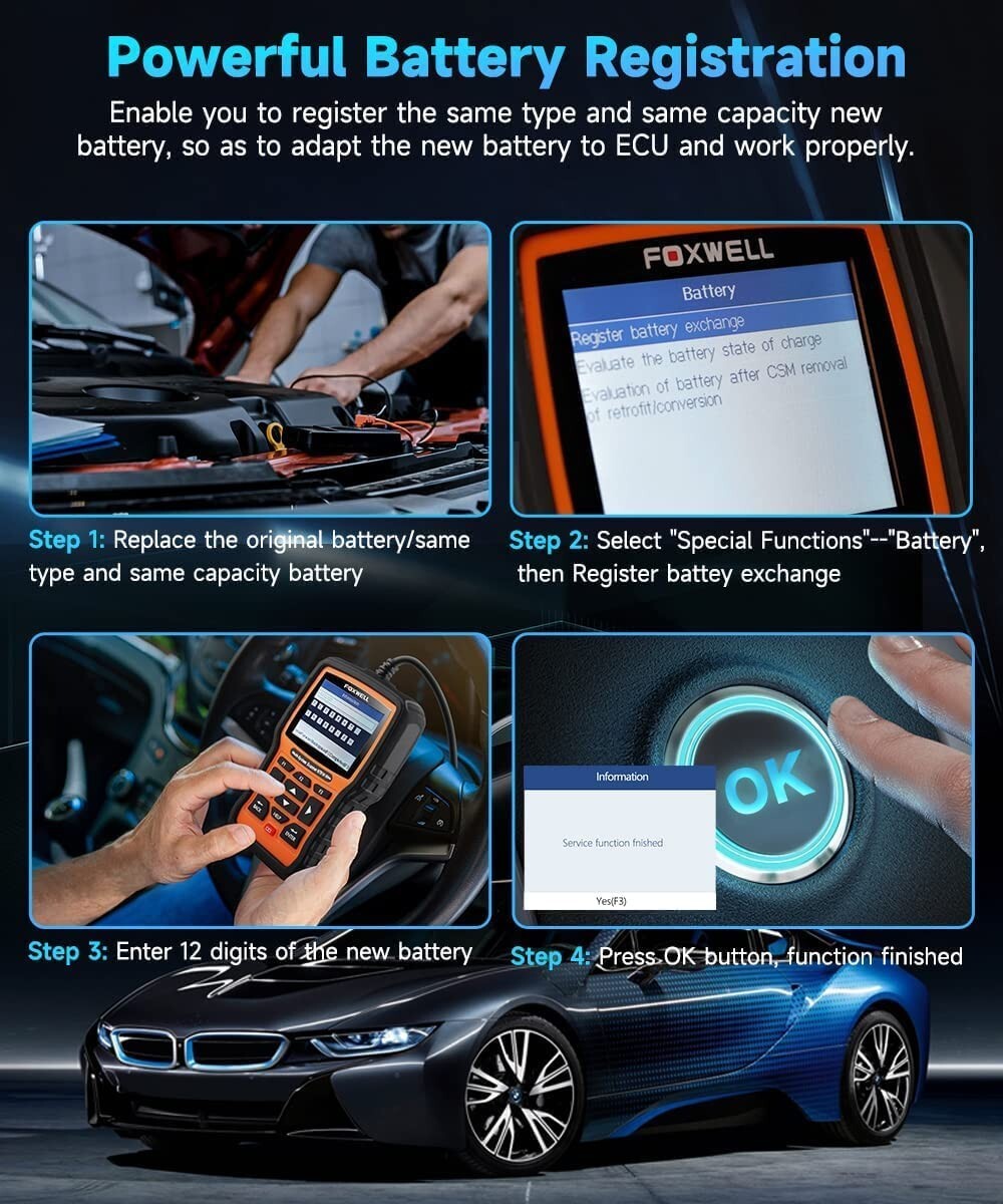 Foxwell NT510 Elite All System Fit For BMW OBD2 Scanner Bi-directional Scan Tool