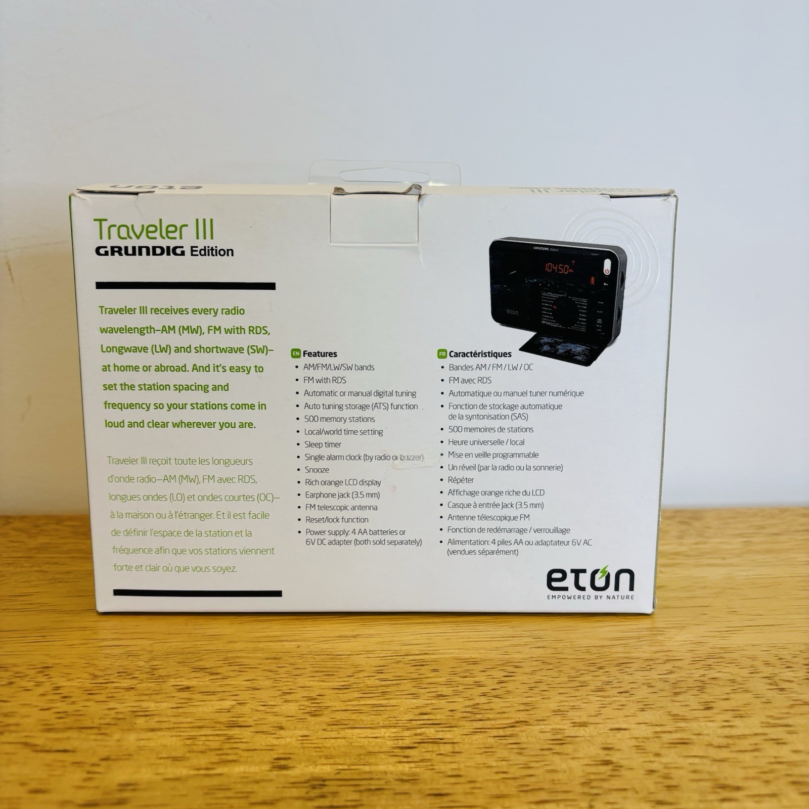 Eton Grundig Traveler III Edition Black Radio/AM/FM/LW/SW Alarm New Open Box