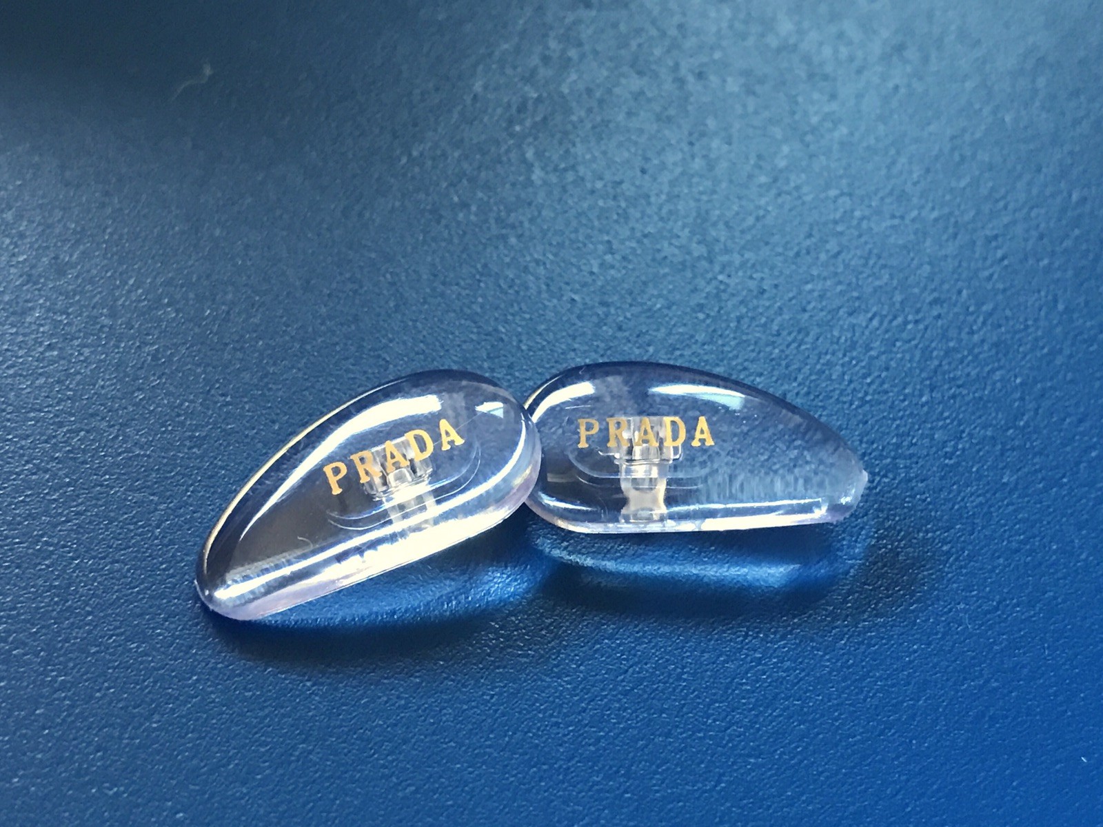 Replacement Screw-in Nose Pads for PRADA Eyeglasses/Sunglasses W/ Screws Gold