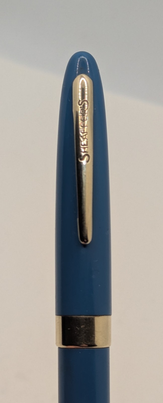 Vintage Aqua Sheaffer Admiral Snorkel Fountain Pen 14k #5 Fine Nib Unrestored