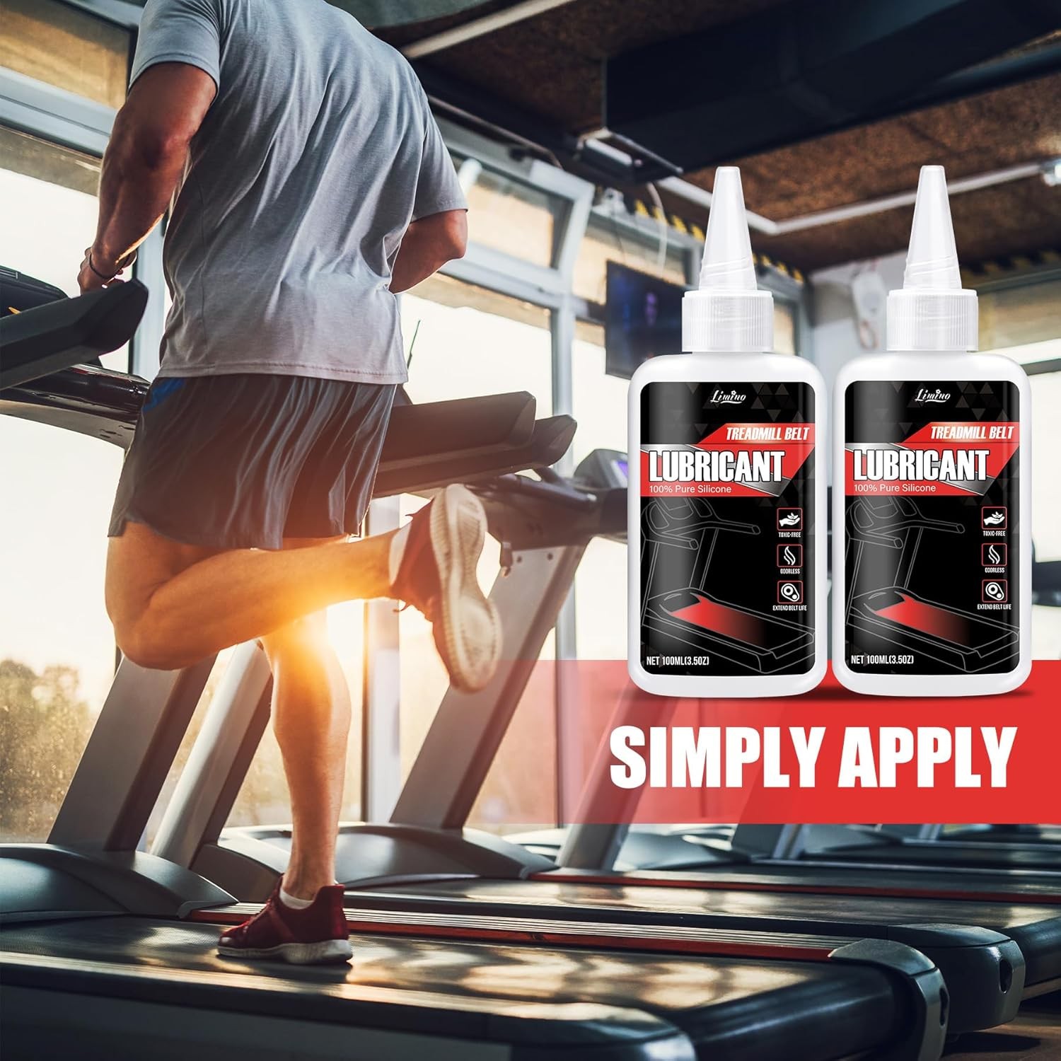 Fitness 100% Silicone Treadmill Belt Lubricant, Lube Application Tube