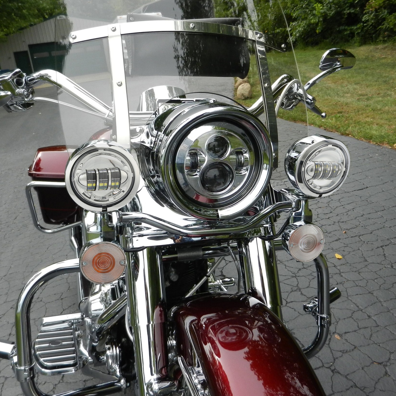 Passing Turn Signal Fog Spot Light Bar Fit For Harley Electra Glide 1994-2013 12