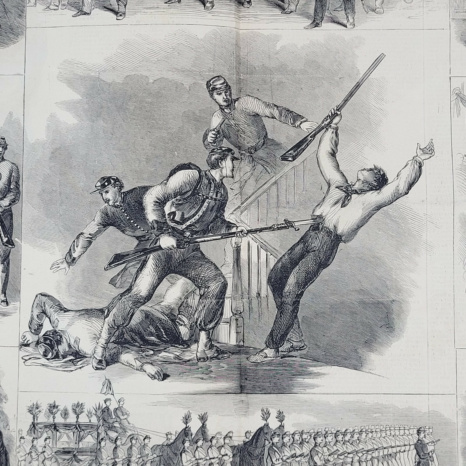 Assassination of Colonel E. Ellsworth 1861 hard-to-find antique print!