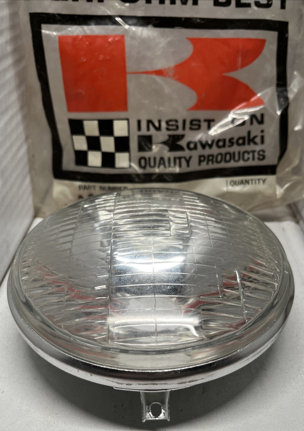 Vintage NOS Kawasaki Head lamp lens unit 23007-013 W1 A1 H1