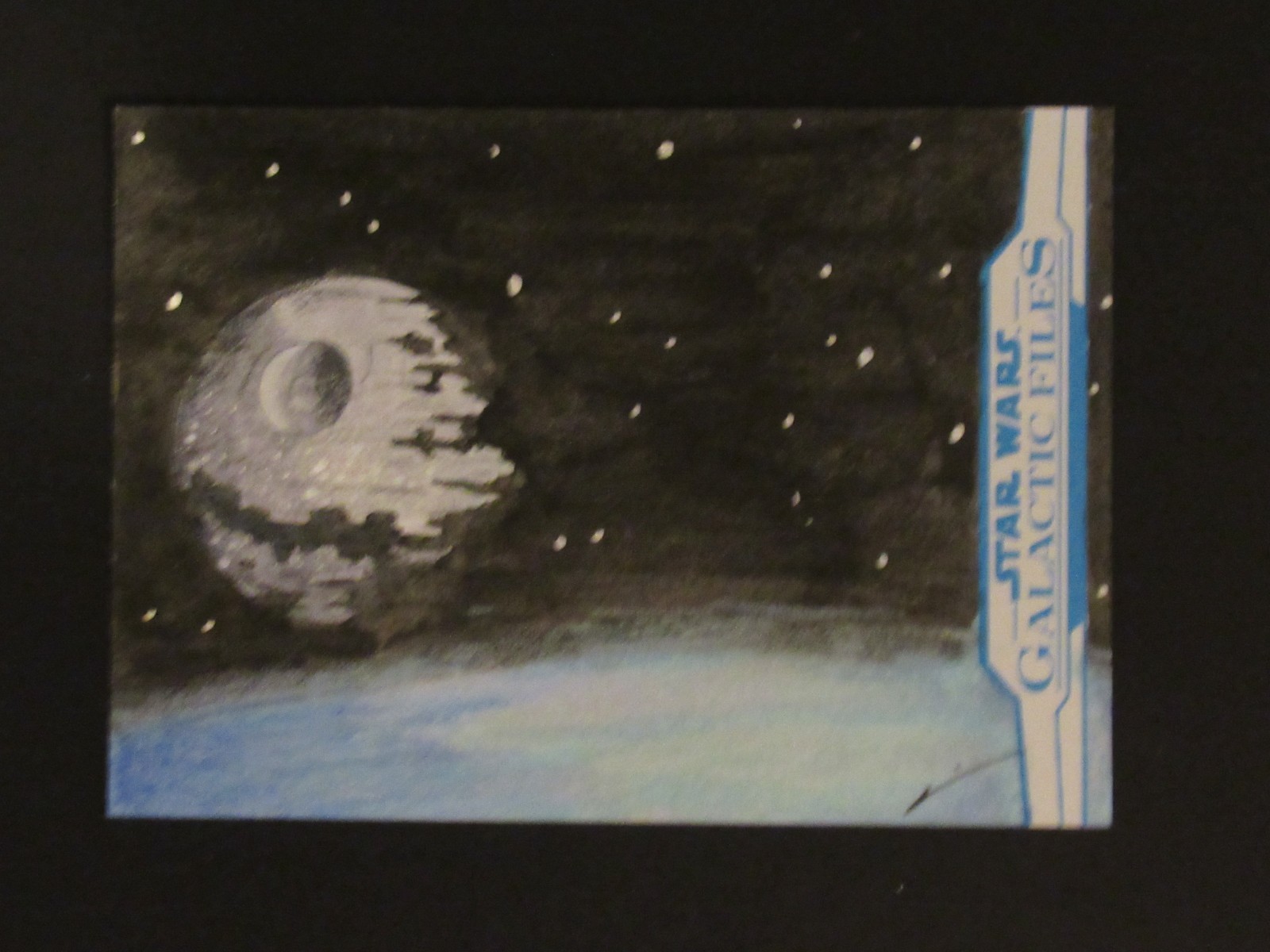 Star Wars Galactic Files Eric White Death Star 1/1 Sketch Card Topps