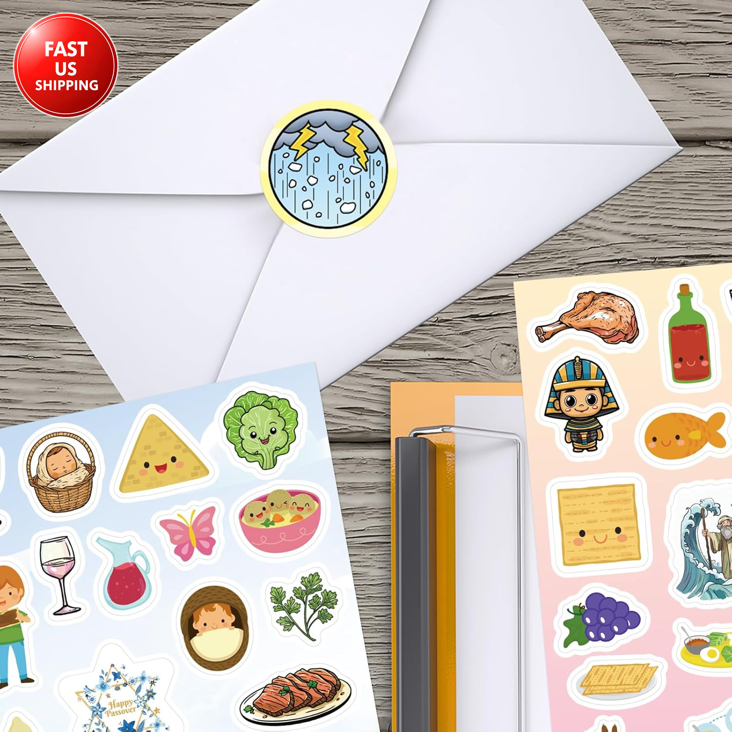 575 Pcs Passover Stickers for Kids Pesach Passover Decorations Gifts for Seder T