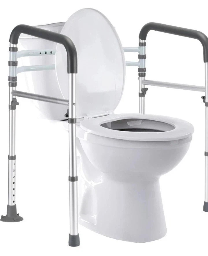 Lianjindun Toilet Safety Rails, Load Capacity 300Lbs w/ Handles For Elderly