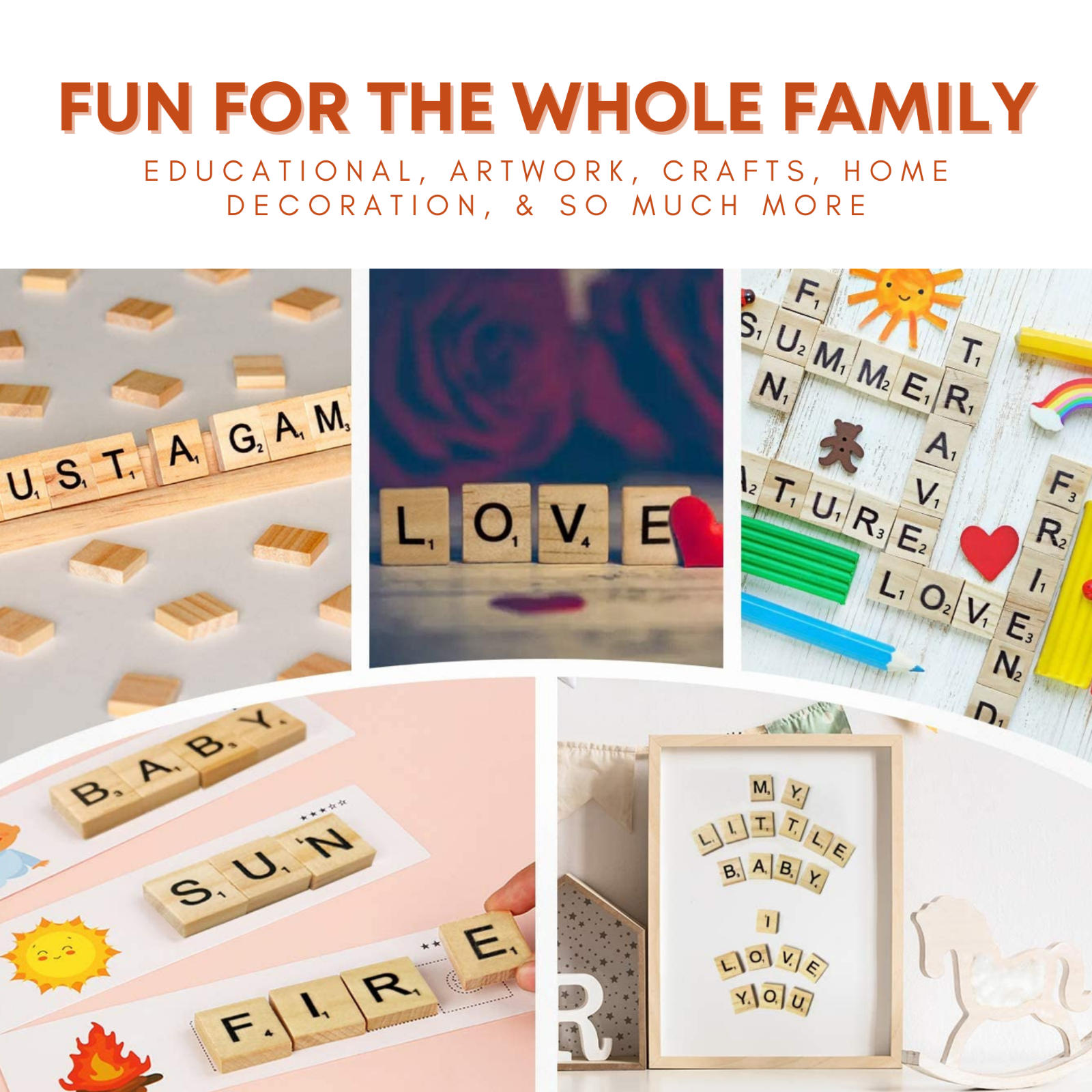 REPLACEMENT INDIVIDUAL SCRABBLE WOODEN TILES (LETTERS or blank) YOU PICK!!