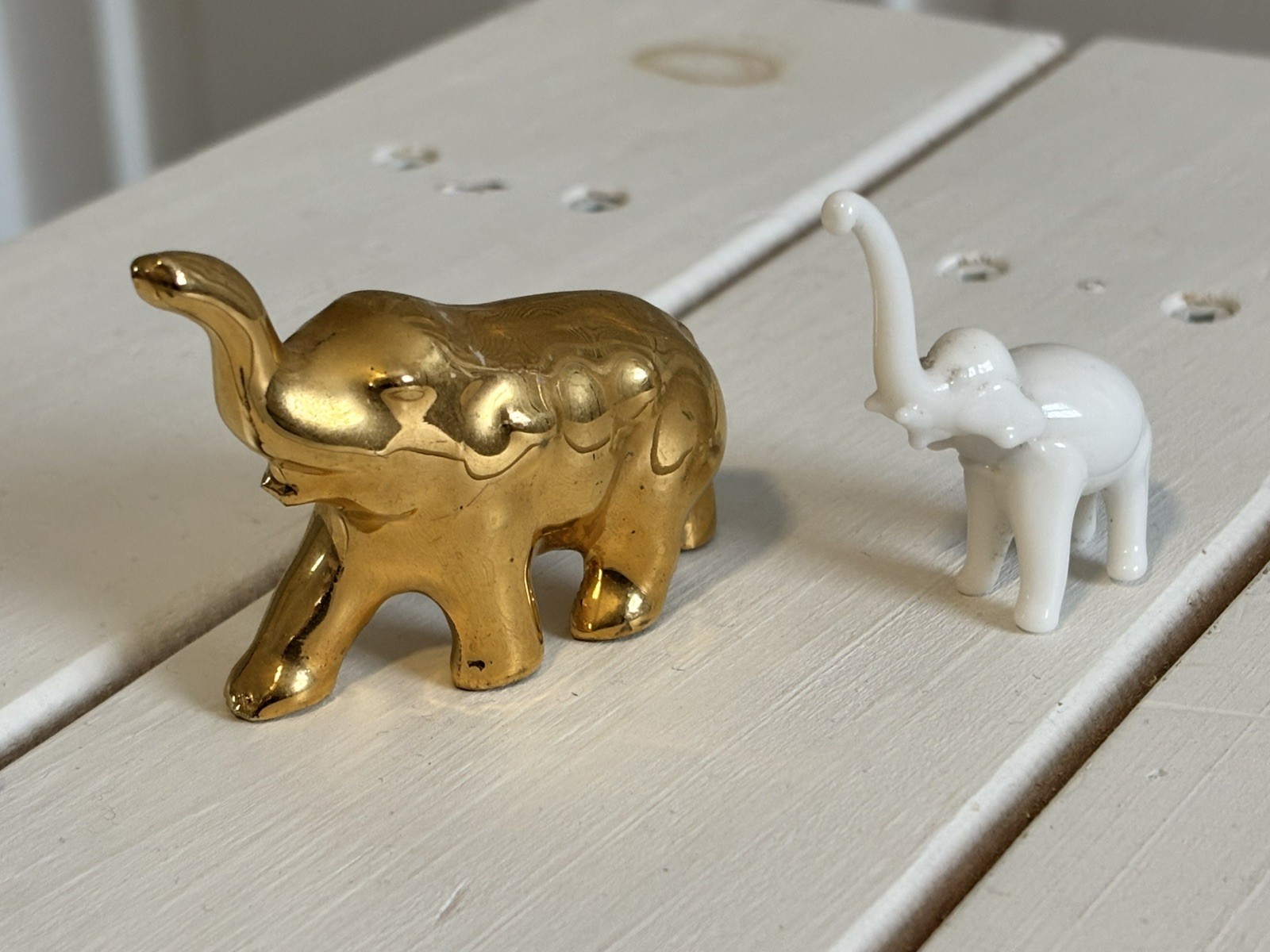 Large Vintage Elephant Figurine Collection – Stone, Resin, Gold Tone – 22 Piece