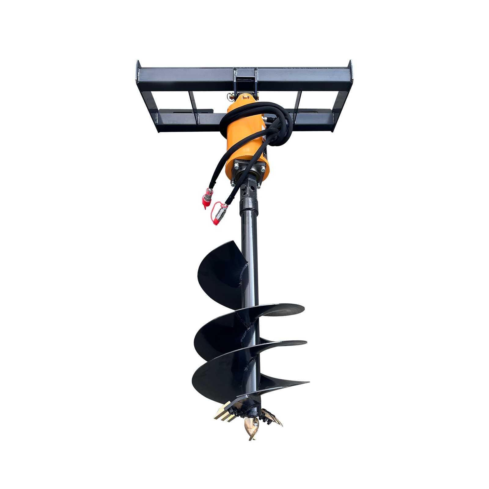 Wolverine Skid Steer Attachment Auger Post Hole Hydraulic Digger 12” & 18” Bits·