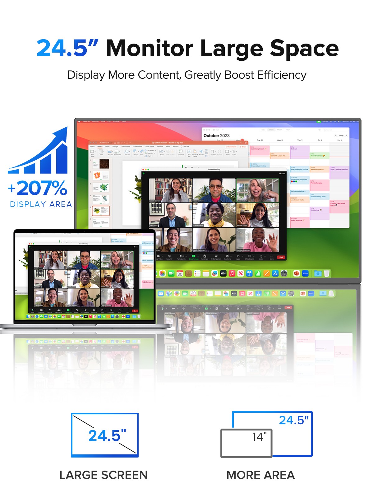 UPERFECT 24.5" 165Hz 2560x1440 Gaming Monitor 2K Touchscreen Portable Monitor