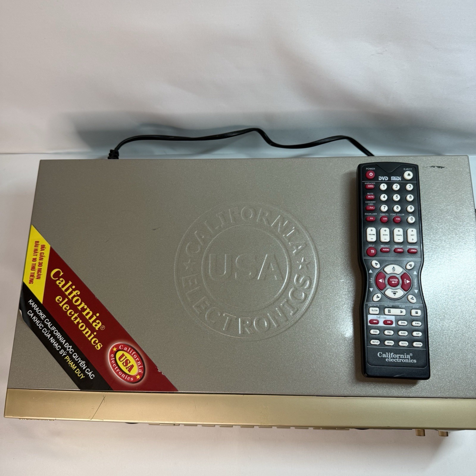 California Electronics DVD MIDI 688D Karaoke Player With Remote Tested Working