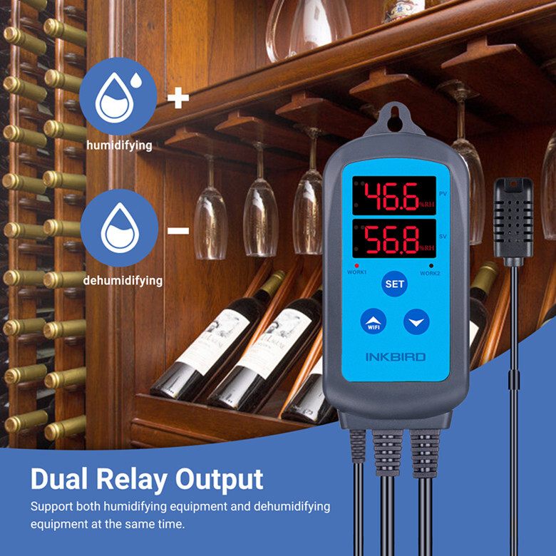 Inkbird Humidity Controller 10A Humidifier Humidistat Mushroom Grow Kit Seedling