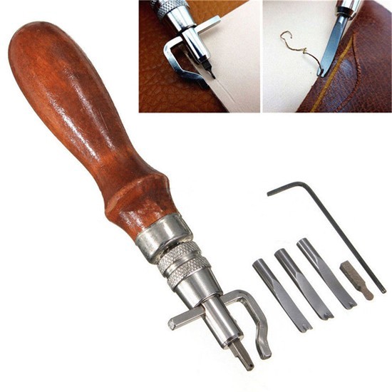 Leather Edge Stitching Tool Multi-functional Leather Grooving Tool Easy Adjust