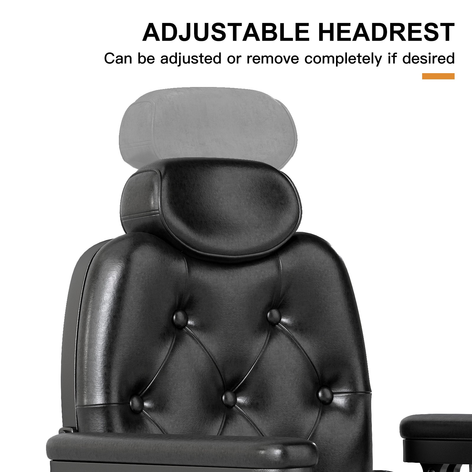 Black Recline All Purpose Vintage Barber Chair Hydraulic Heavy Duty Salon Beauty