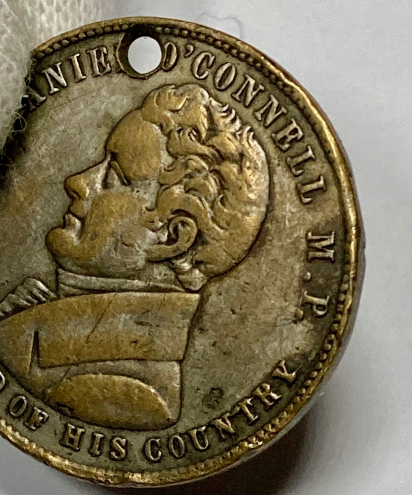 1847 brass medal Death of Daniel O’Connell Irish politician “The Liberator"
