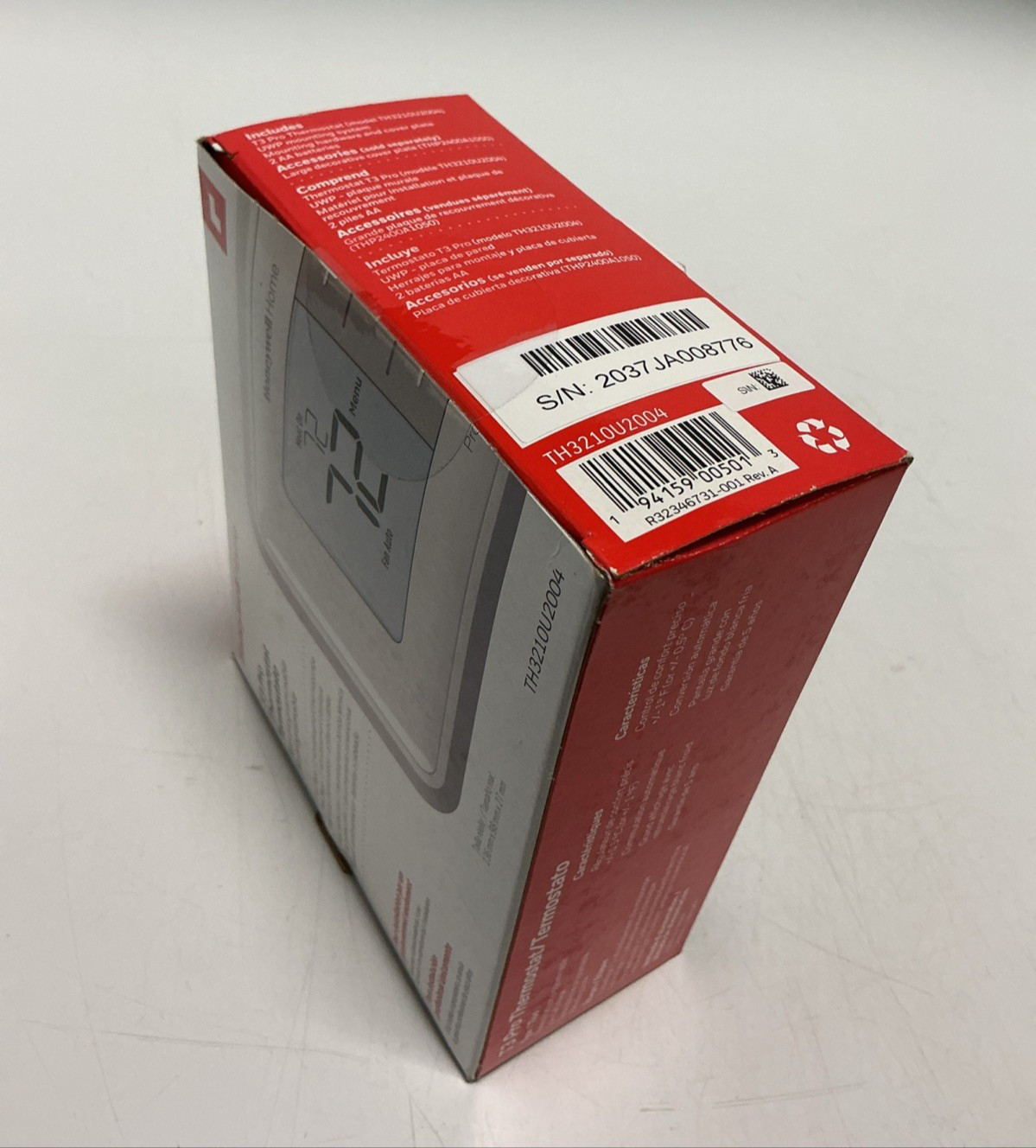 NEW, HONEYWELL, TH3210U2004, T3 NON- PROGRAMMABLE THERMOSTAT. (14H-2)