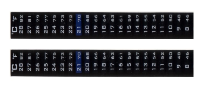 THERMOMETER 2x LCD STRIP FOR HOME BREWING SELF STICK TO WINE BEER MAKING KIT PCS