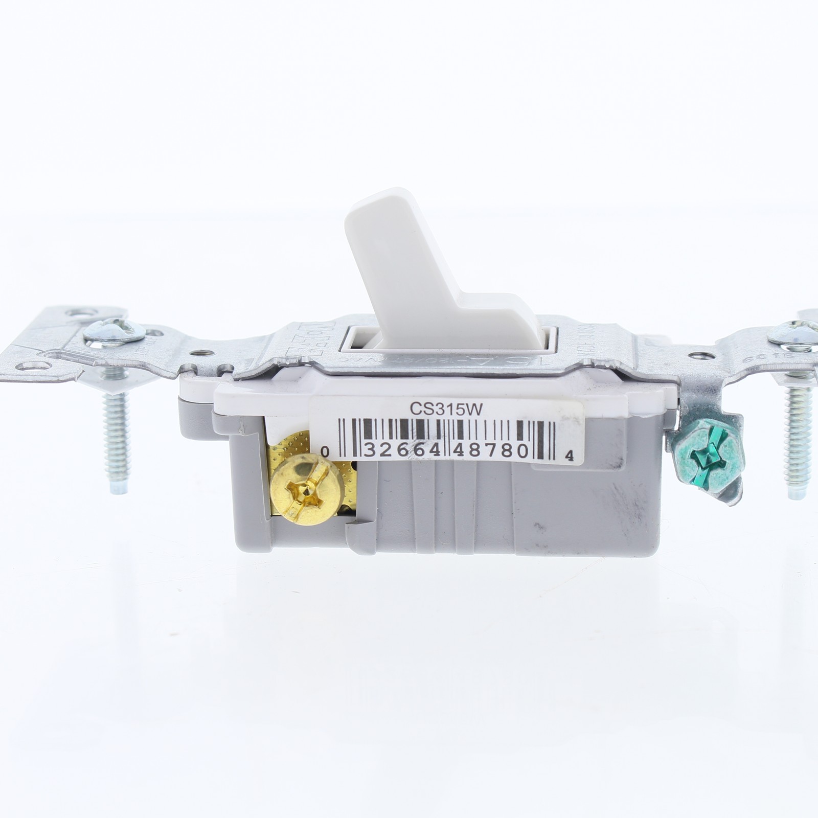 Eaton White COMMERCIAL Grade Toggle Wall Light Switch 3-Way 15A Bulk CS315W