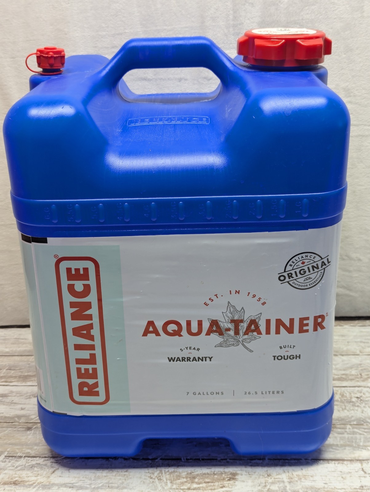 Reliance Aqua-Tainer Water Container 7 Gallon Never Used