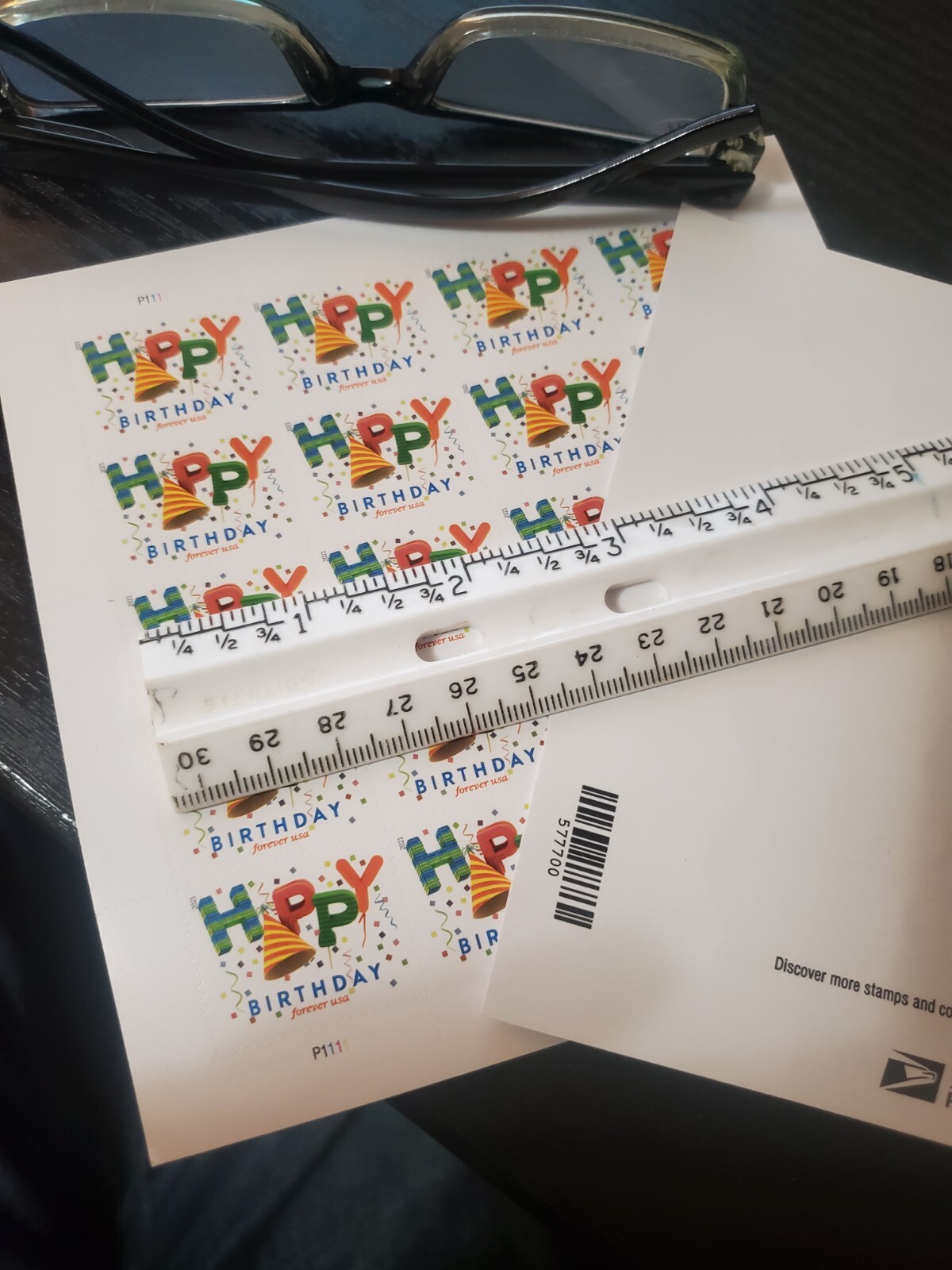 USPS Postage Stamps Sheet Book  of 20 First Class Letter Happy Birthday