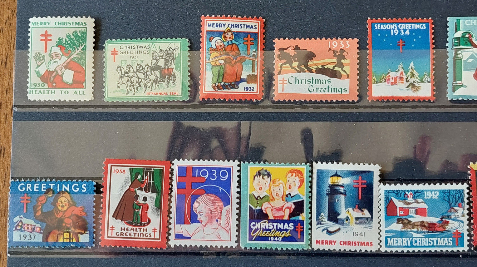 US Christmas Seals lot: one MNH stamp from each year 1930-1953 + BONUS!