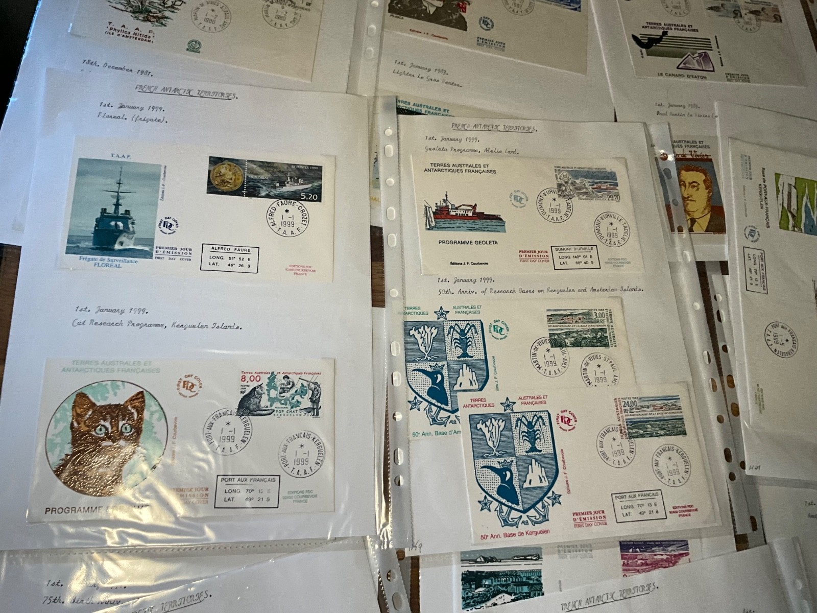 French Antarctic Territory fdc large lot 103 covers h13