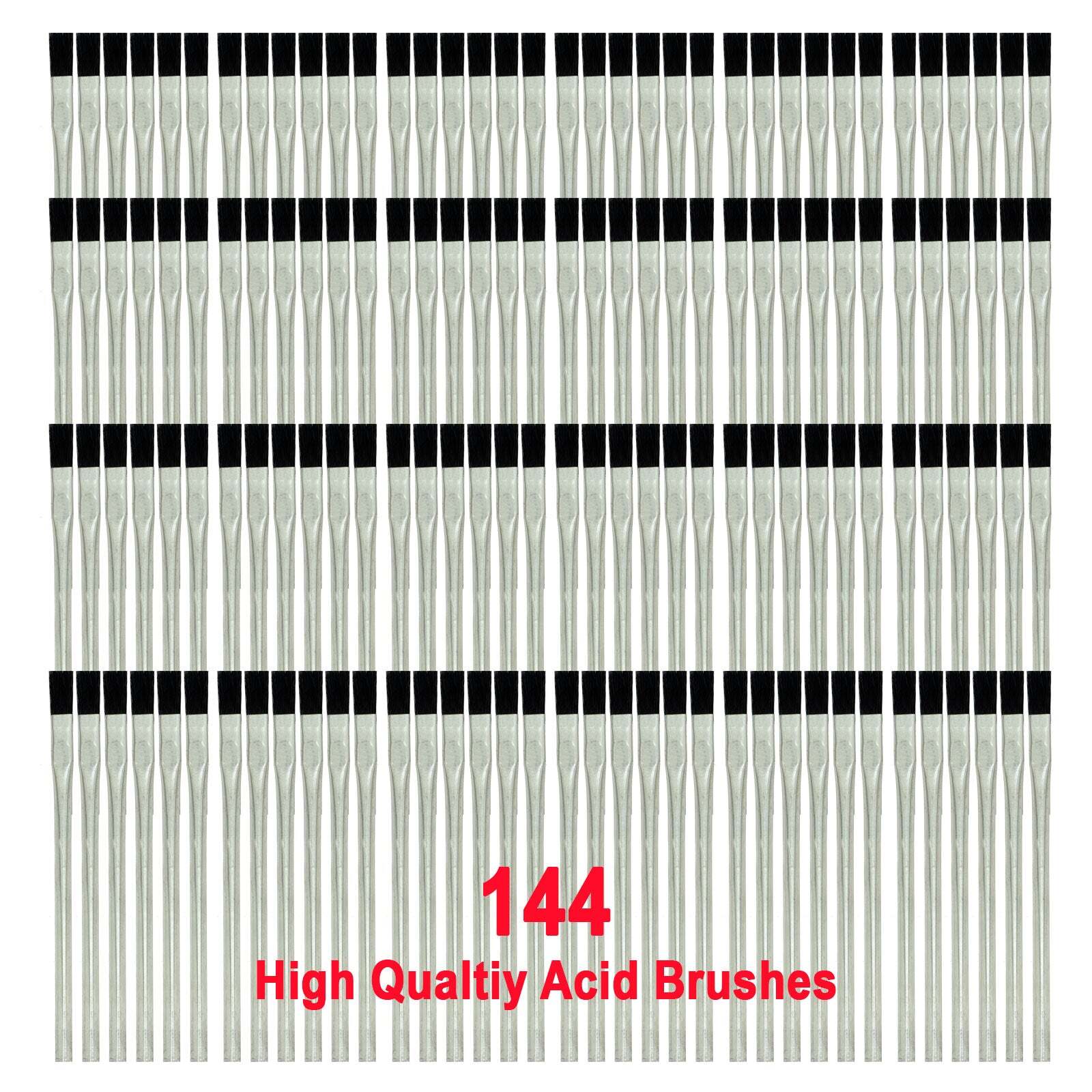144 Acid Brushes for Adhesives & Flux 6" length, 3/8" Brush Width