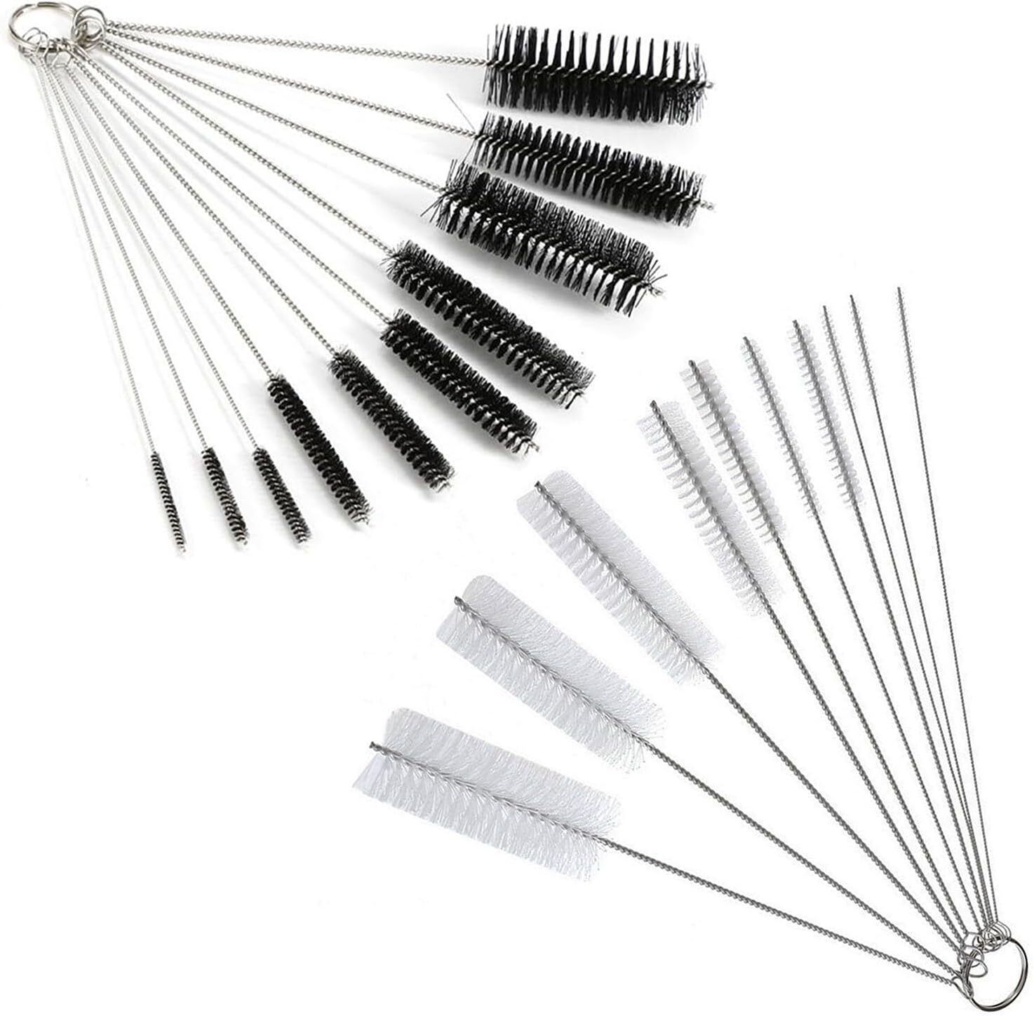 Nylon Straw Brush Cleaner Bottle Tube Pipe Small Long Cleaning 10Pcs Set USA Lot