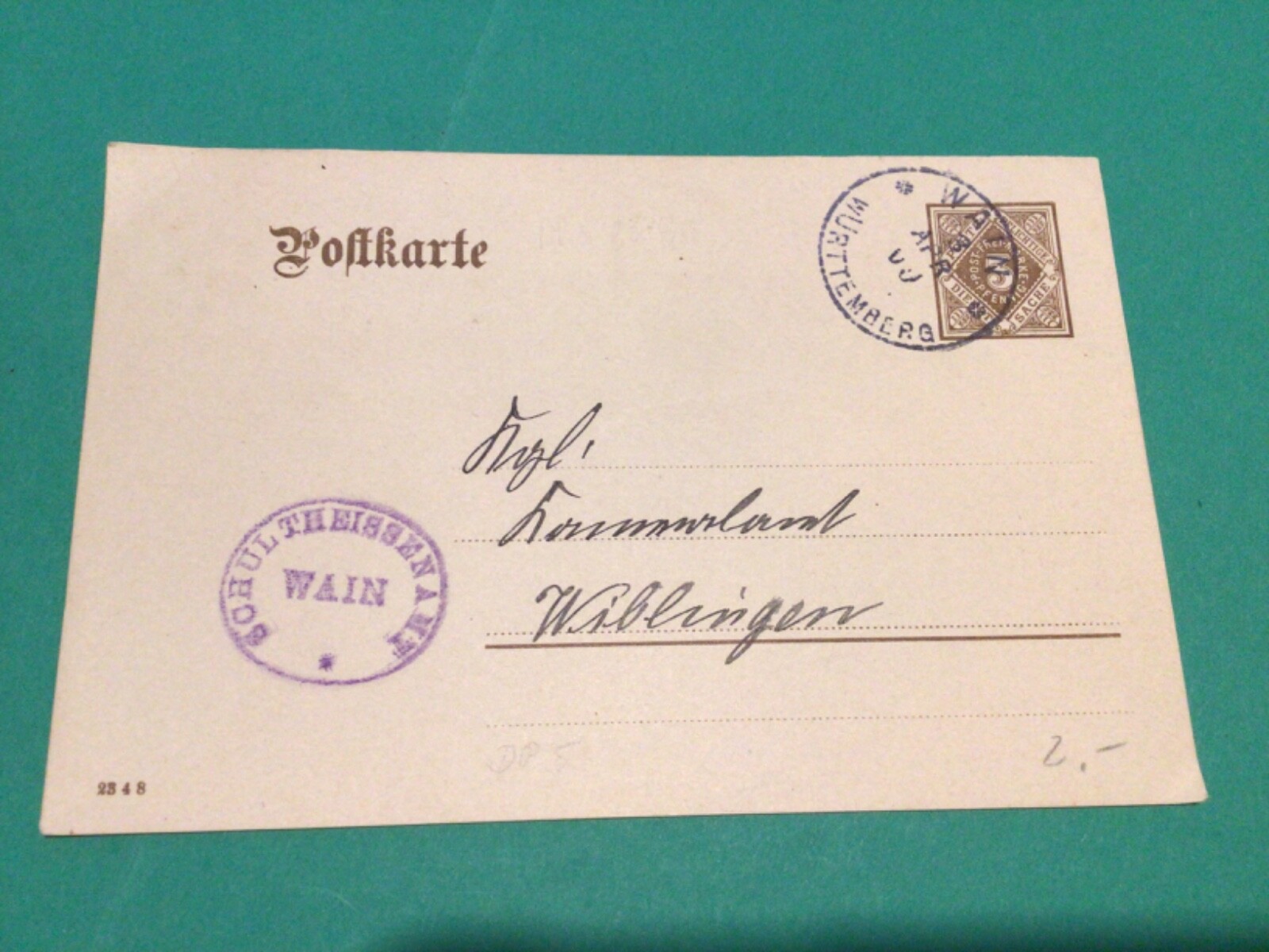 Germany Wurttemberg 1909 Wain  used postcard A18018