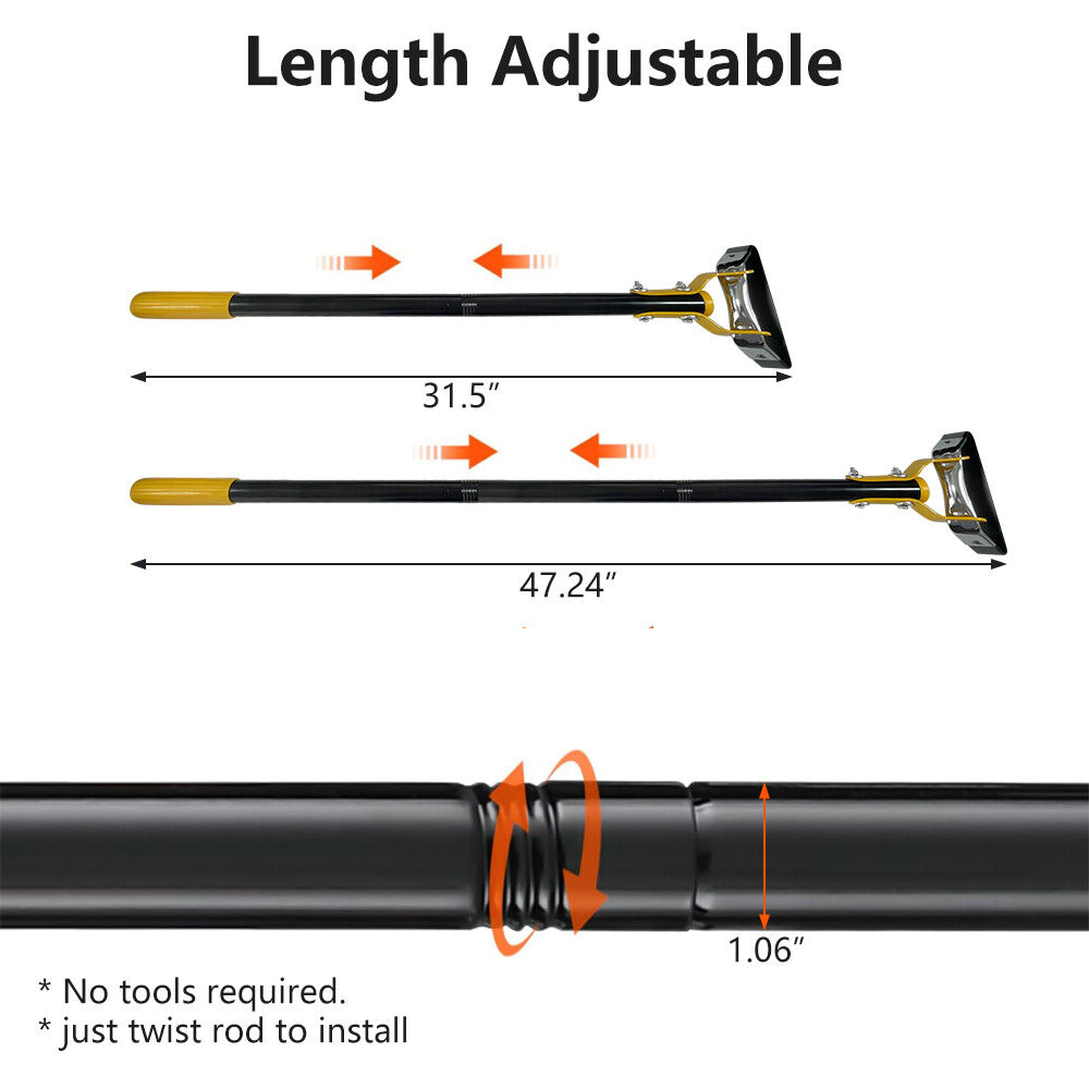 47" 59" 79" Adjustable Hoe Garden Tool Weeding Loop Stirrup Hoe Long Handle