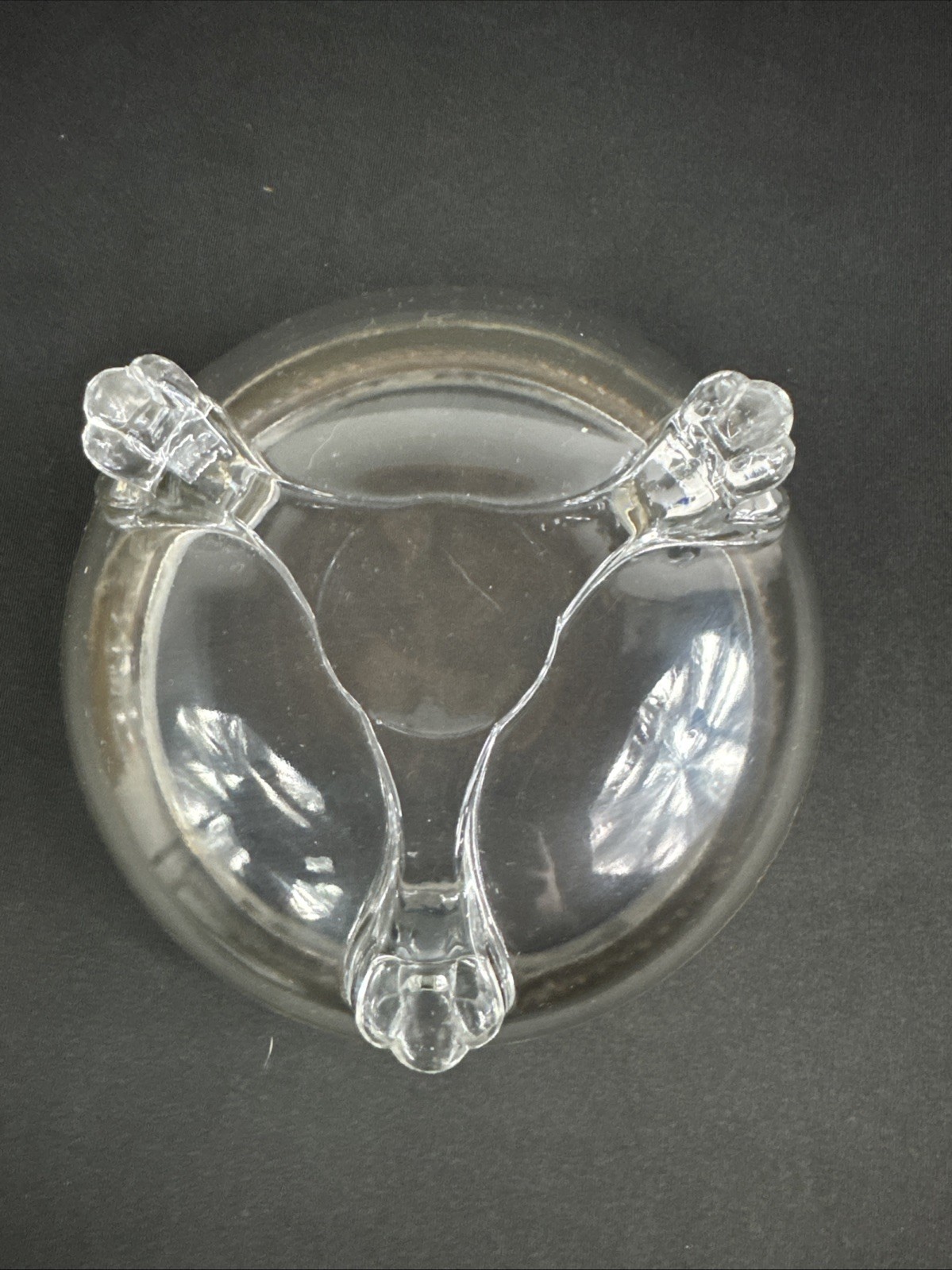 Weidlich Sterling 8319 Crystal 3 Footed Bowl 5.5” c1930s