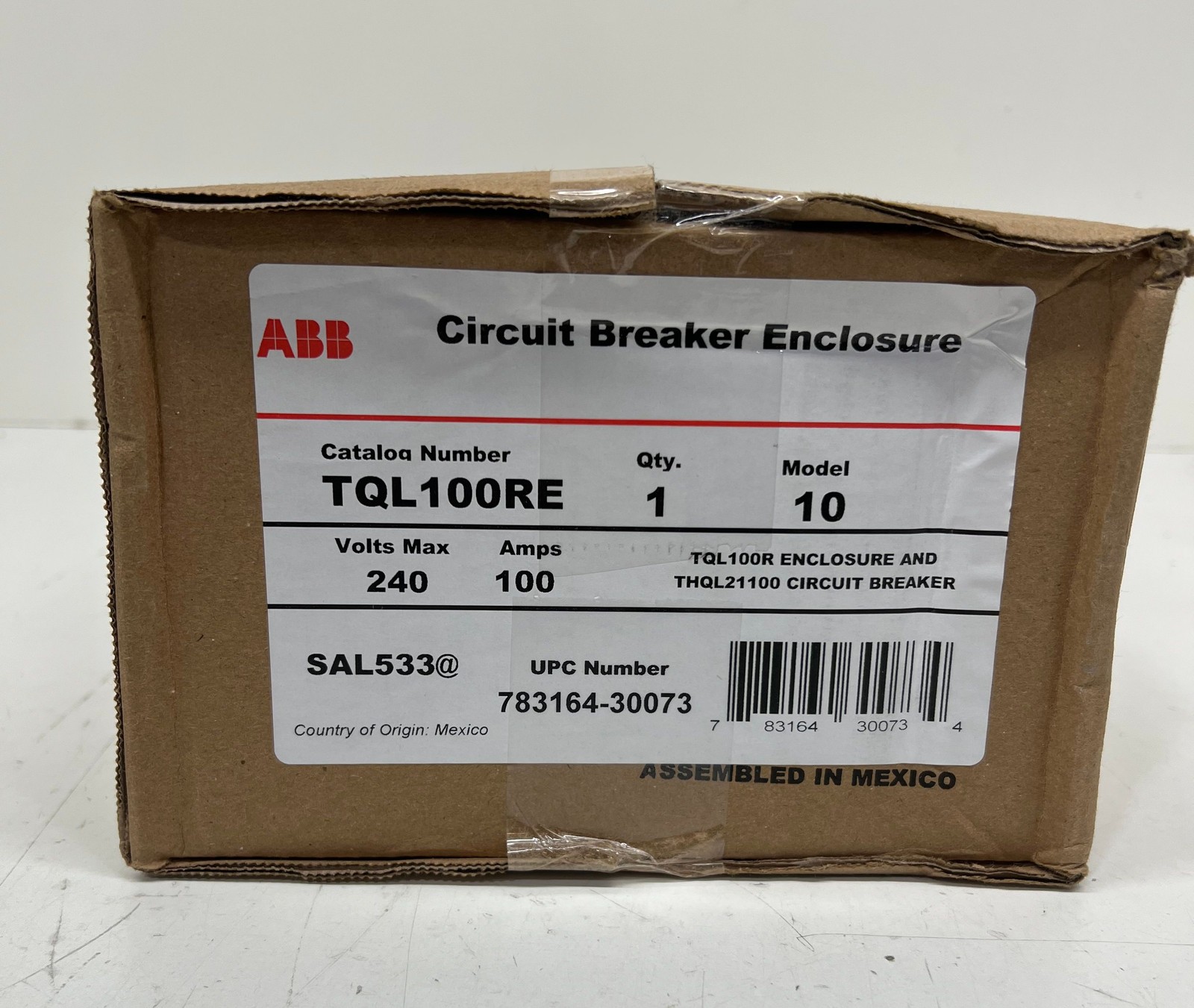 ABB 100 Amp Outdoor Circuit Breaker with Enclosure TQL100RE