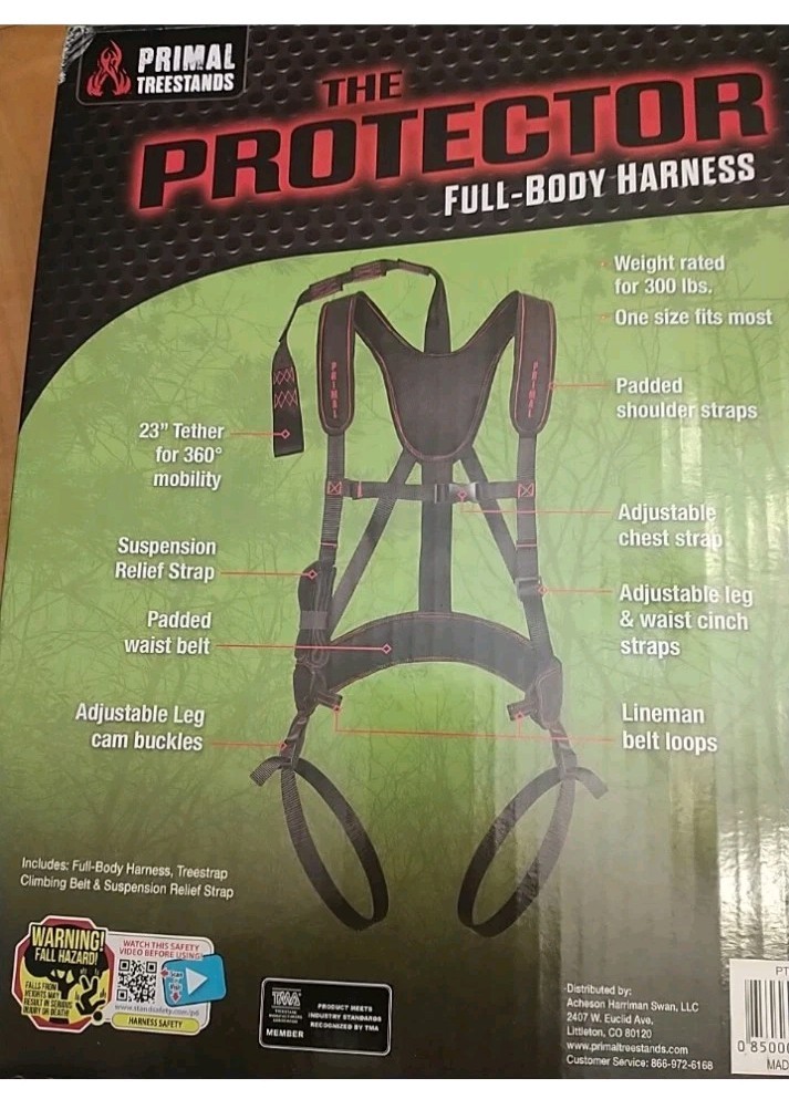 Fall Protection Safety Tree Climbing Harness Full Body Work Rescue Rock Etc NIB